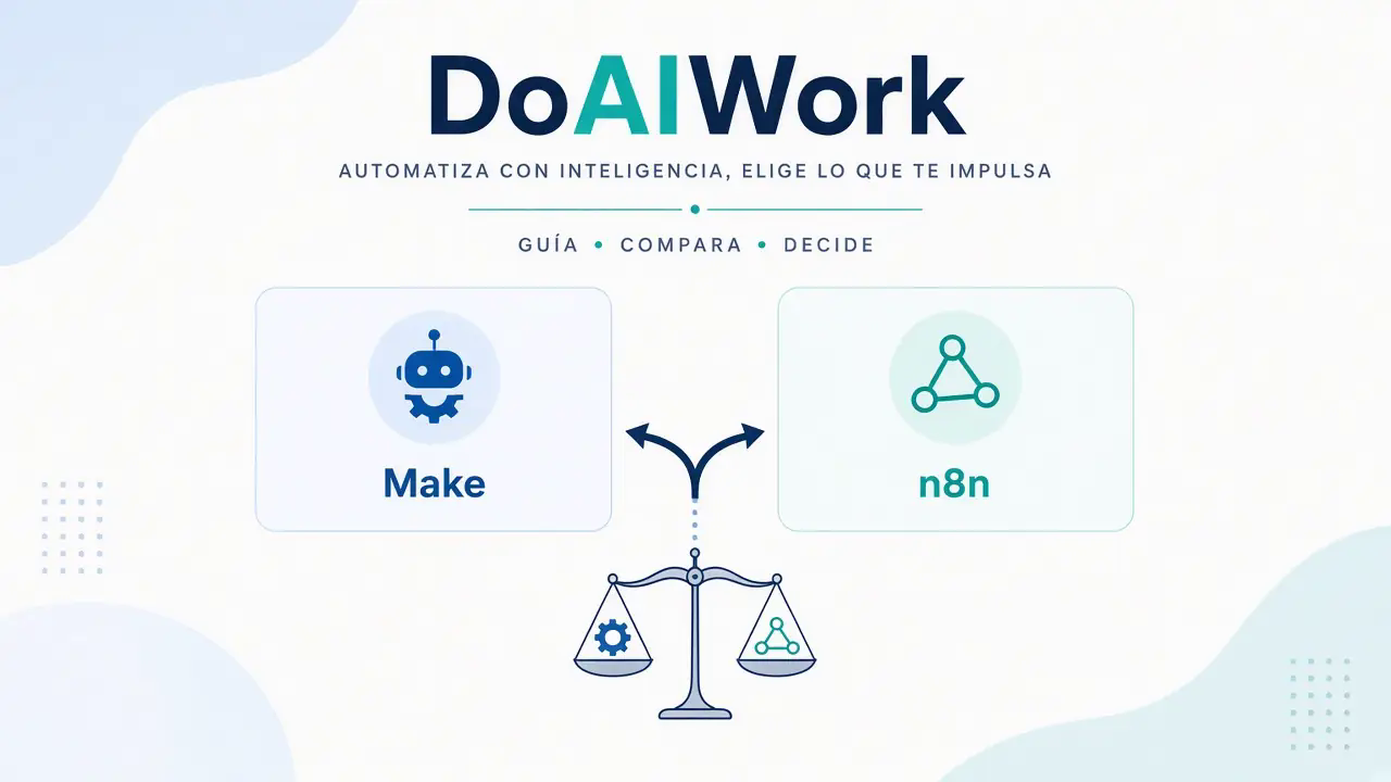 Portada: Make vs n8n, guía para decidir